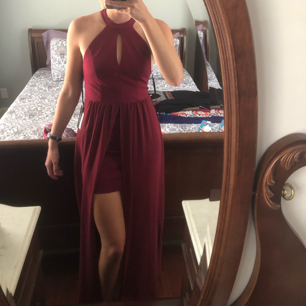 Maroon Maxi Dress